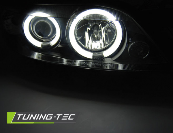 CCFL Angel Eyes Scheinwerfer für Opel Vectra B Facelift 99-02 schwarz